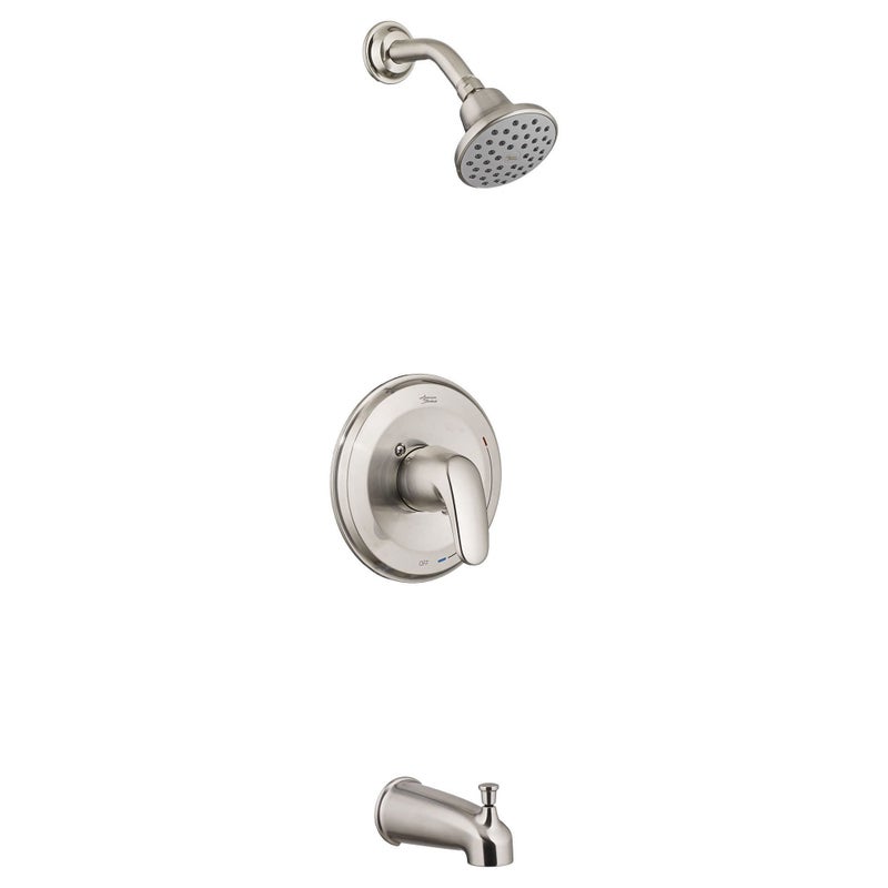 American Standard TU075508.295 Colony Pro Tub and Shower Trim Kit with Cartridge, 1.75 GPM, Brushed Nickel - Image 1